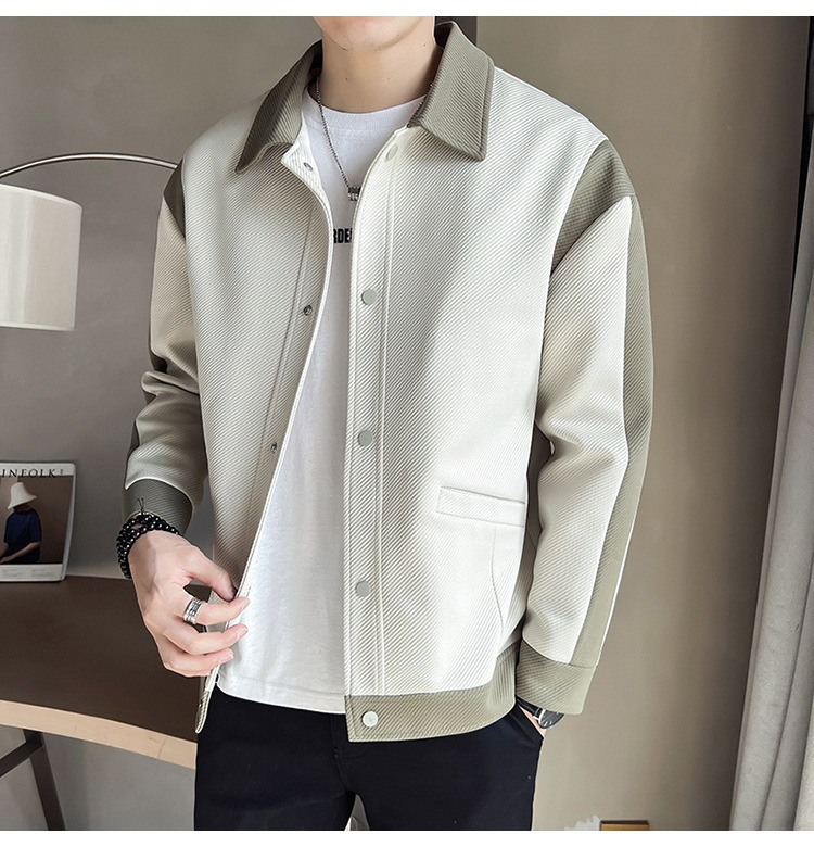 Color Block Blazer For Men Stylish Casual Autumn Jacket_voghion.com