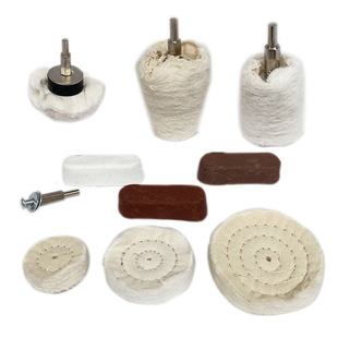 Cross-border Wholesale Handle Cotton Cloth Wheel Vertical Flat Mirror Polishing Cloth Wheel Acrylic Polishing Cloth Wheel
