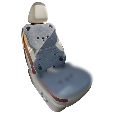Chunma Seat Cover, Cute Ladies | Seat cushion, seat cover - three-dimensional-bear-one-gray-backrest