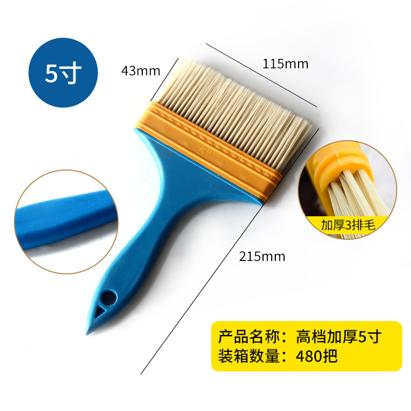 Mango de plástico azul afilado cepillo de alambre cepillo de pintura cepillo de barbacoa cepillo de aceite al por mayor herramientas de hardware cepillo pequeño