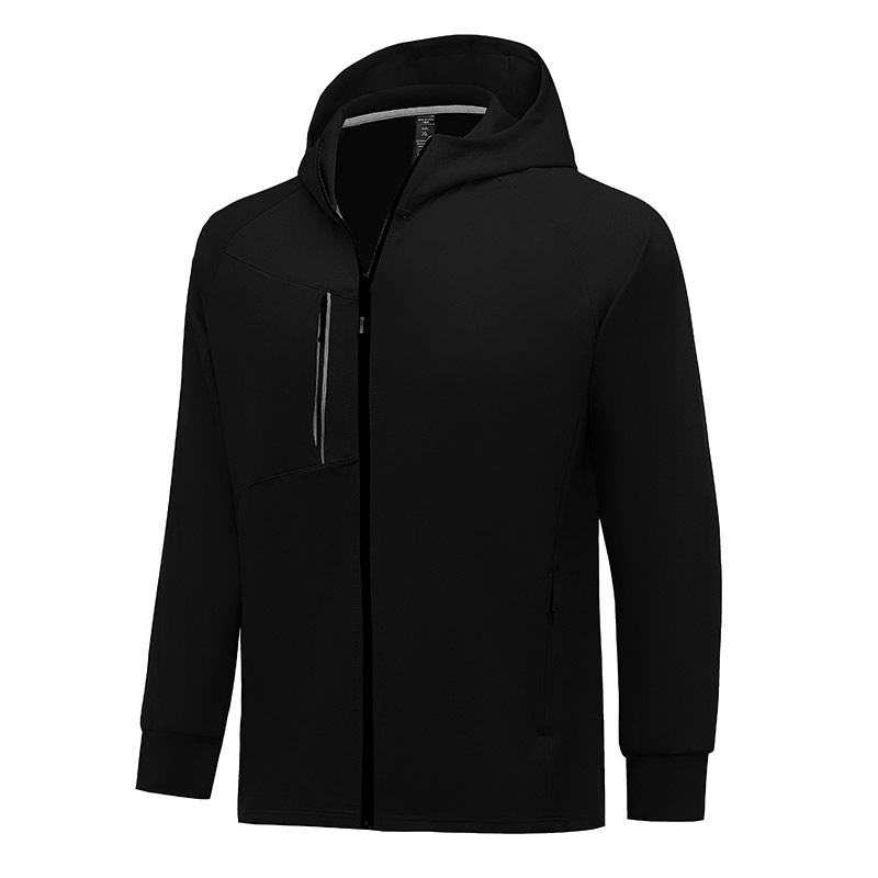 Personalizado 2023 primavera y otoño correr chaqueta deportiva a prueba de viento engrosado calentamiento entrenamiento fitness cremallera con capuchón en stock