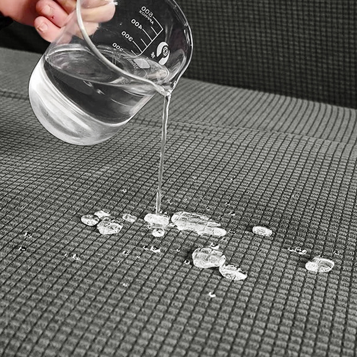 Nuevo estilo transfronterizo TPU cubierta impermeable de terciopelo polar sofá funda de cojín elástica para exteriores cubierta de sofá universal para exteriores