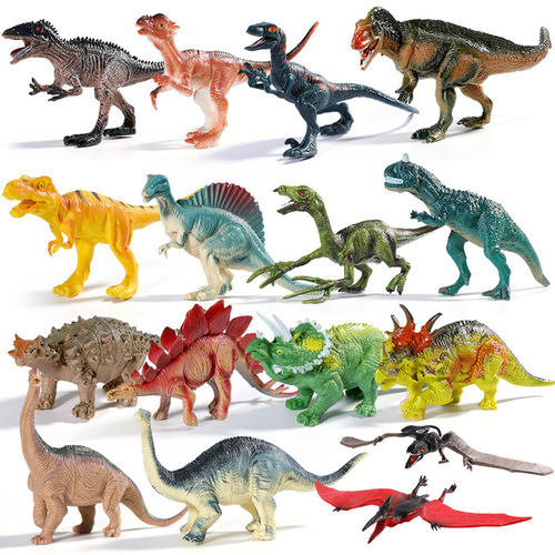 Dinosaur toy children's set simulated animal soft glue model egg new small triangle Tyrannosaurus wing boy and girl