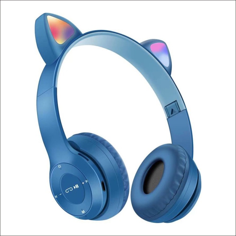 P47M fabricantes de oído de gato suministro transfronterizo de comercio electrónico colorido luminoso luz inalámbrica Bluetooth Auriculares auriculares