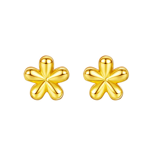 Flower earrings 2024 new trendy summer earrings can be worn at work, invisible ear piercing jewelry, small and simple