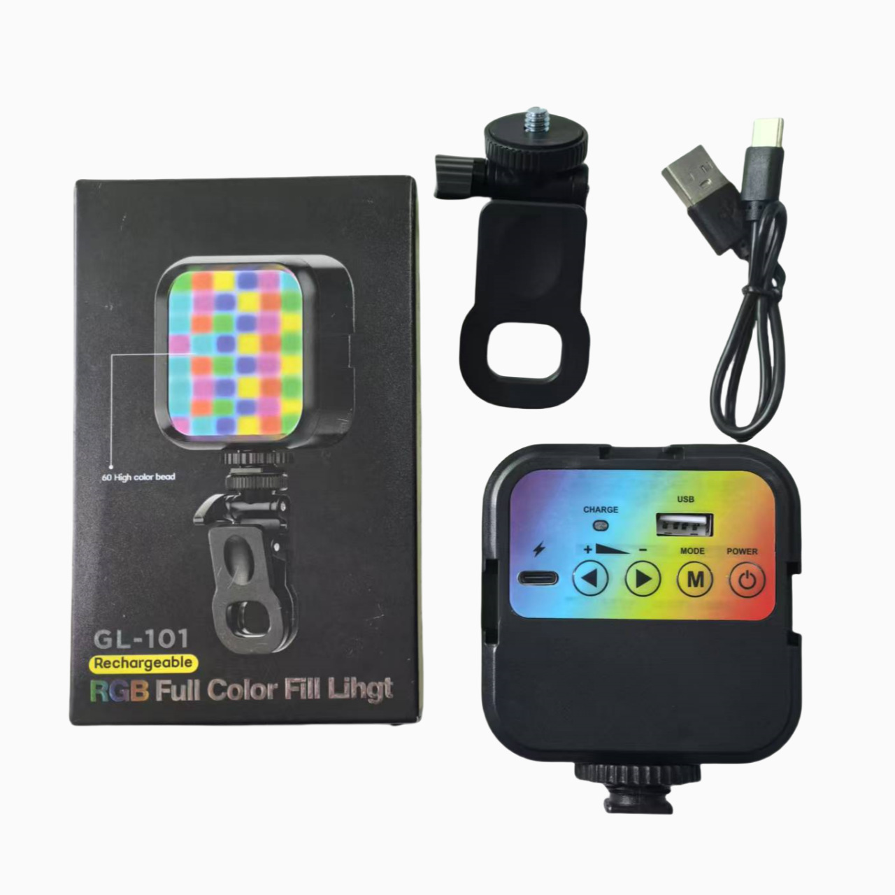 AY83 teléfono móvil en vivo foto reflector de bolsillo de fotografía réflex mini RGB luz de color completo
