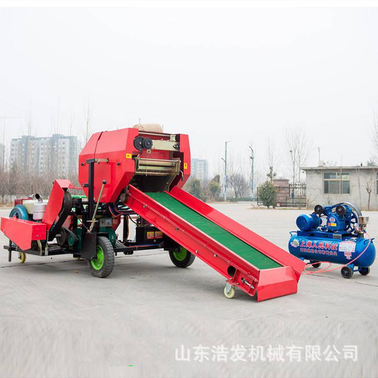 Máquina de empaque de almacenamiento de forraje para granja de cría Máquina de empaque automático de empaque y envoltura de maíz