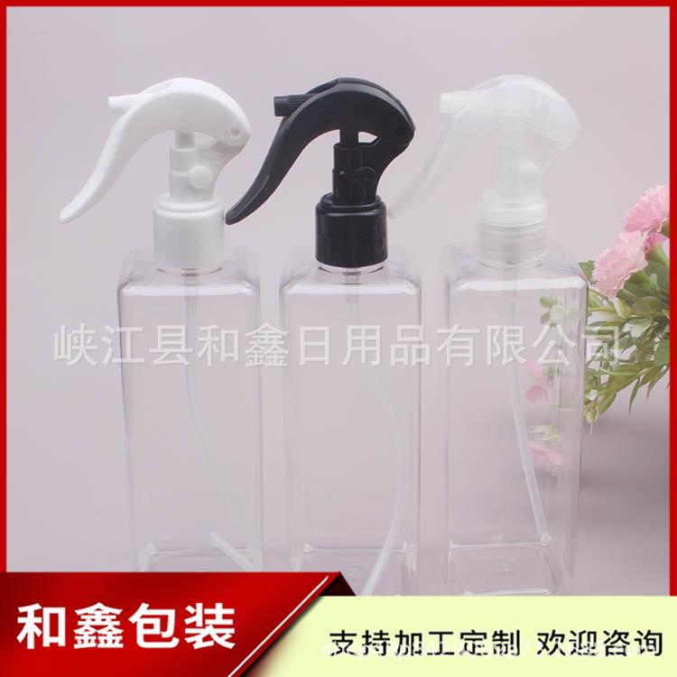 300ml透明小老鼠浇花方瓶手压细雾喷瓶香水喷瓶爽肤水pet喷壶