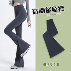 微喇叭瑜伽鲨鱼裤女外穿春秋2025新款高腰收腹提臀健身芭比裤子