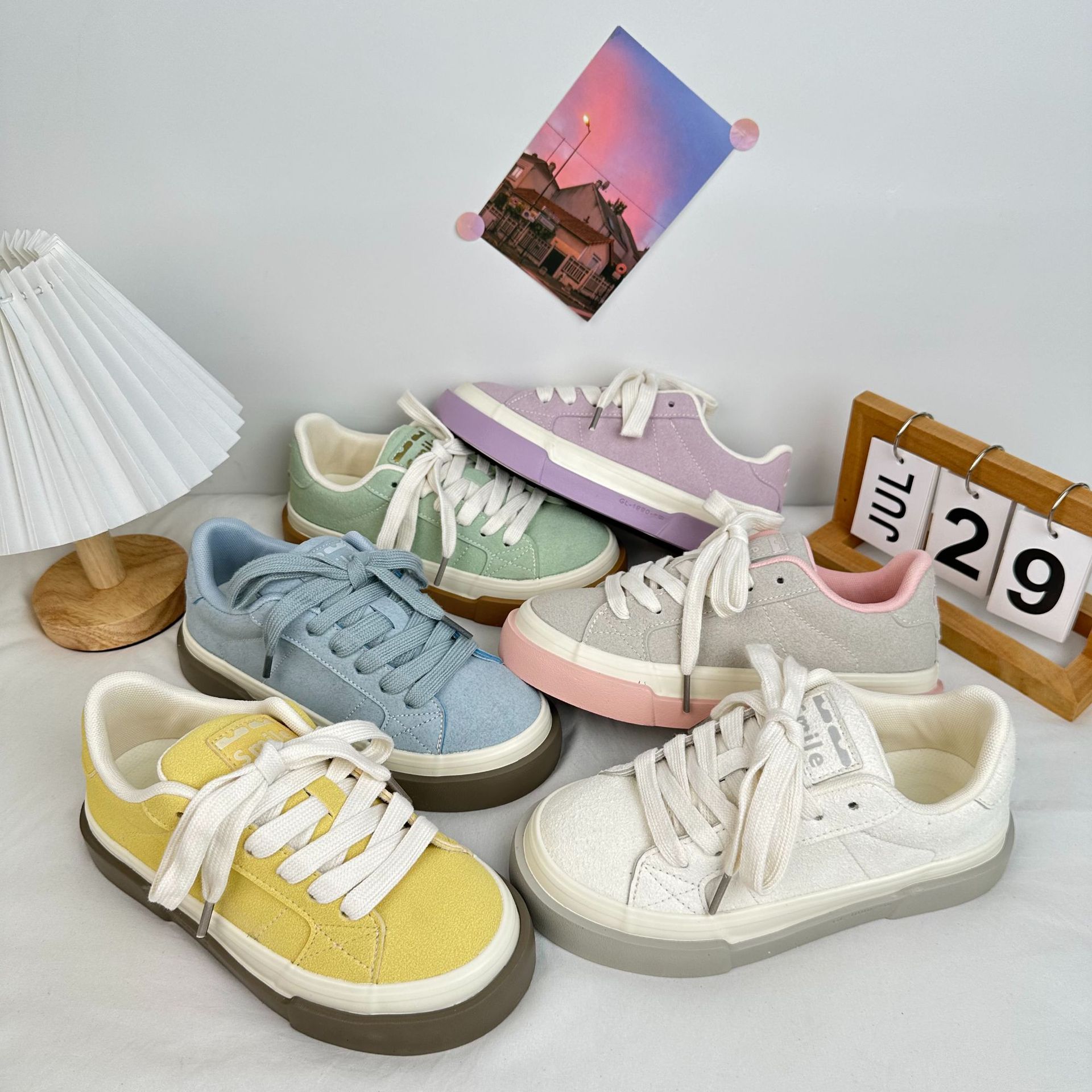 2024 yuanbo otoño nuevo estilo de zapatos de skate de entrenamiento de estilo coreano zapatos de lona de moda de mujer transmisión en vivo zapatos de mujer image 1