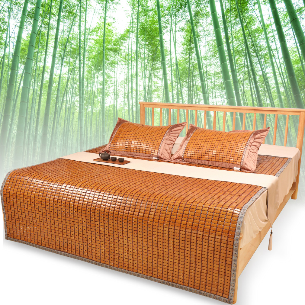 厂家批发 夏天麻将凉席 碳化麻将席1.5米1.8米竹席学生麻将席子|ms