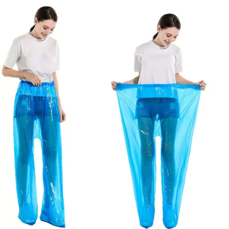 Disposable Rain Pants, Thickened, Split-Type, for Rafting, Travel, Cycling, Unisex, for Delivery and Driving, Rain Pants with Foot Covers Disposable Rain Pants, Thickened, Split-Type, for Rafting, Travel, Cycling, Unisex, for Delivery and Driving, Rain Pants with Foot Covers