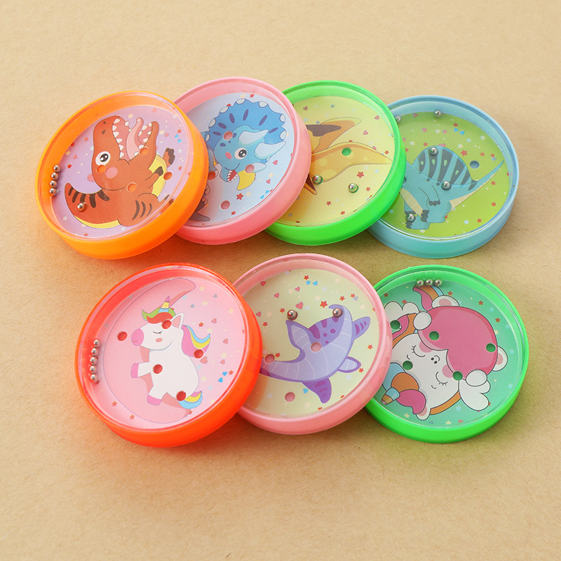 Animal de dibujos animados grano redondo laberinto entrenamiento juguetes educativos laberinto plástico pequeños juguetes bola Kindergarten