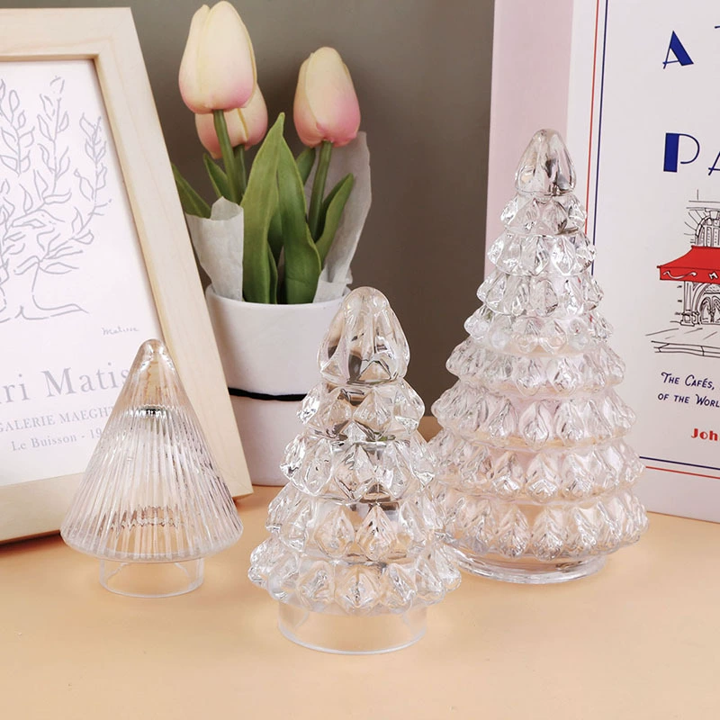 Креативные рождественские красочные огни, прозрачный стеклянный кулон, декоративные украшения, домашний рабочий стол, небольшой абажур, светодиодный абажур