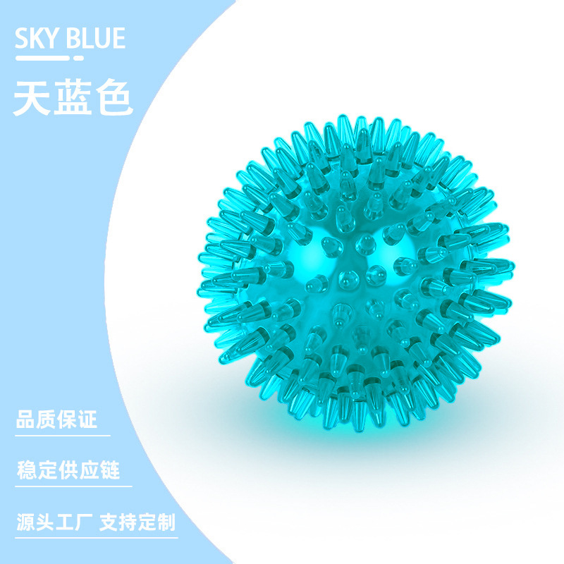 Bola de juguete explosiva transfronteriza, tpr de alta elasticidad, chirrido, bola de espina puntiaguda de sonido, bola de juguete de perro resistente a morder