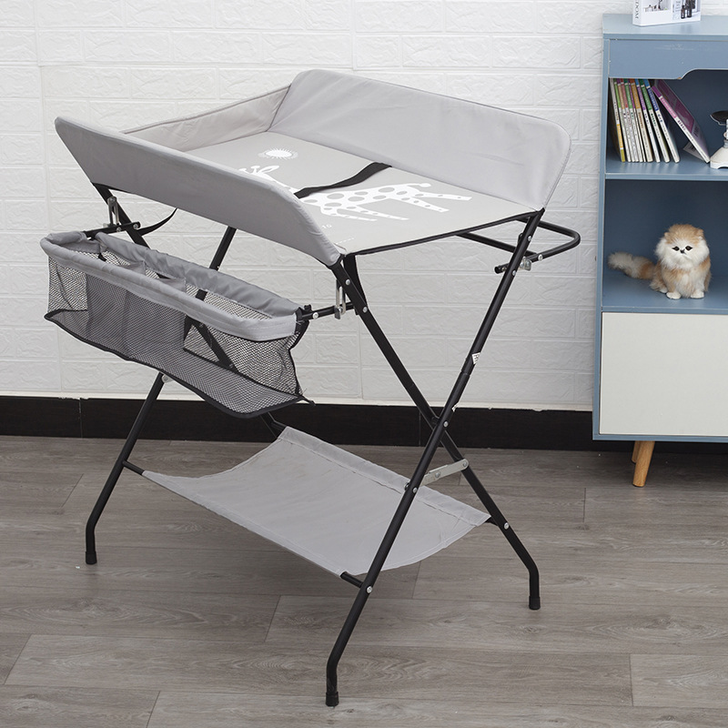 Cuna de bebé plegable multifuncional cambio de ropa de bebé cambio de pañales mesa de enfermería bebé recién nacido masaje mesa táctil