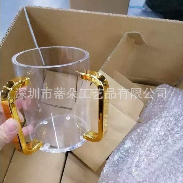 金色把手犹太杯子金色把手洗手杯金色把手净手杯犹太节送礼杯子