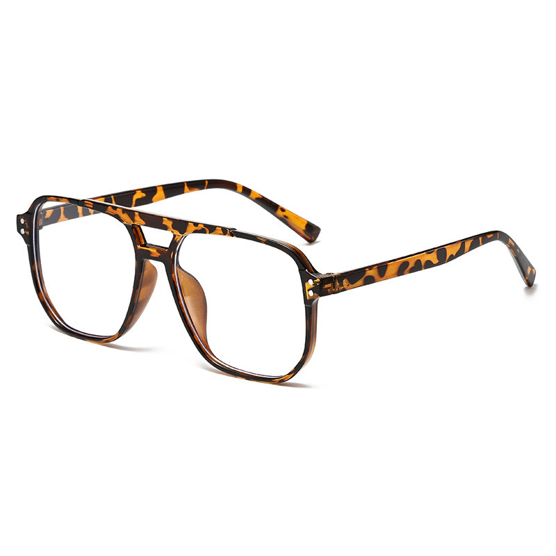 Gafas de sol vintage de doble puente, estilo transfronterizo, modernas y sencillas, con montura grande y lentes de estilo oceánico.
