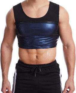 Amazon Men's sports corset waist clothes sweat-breaking clothes sweat-tight belly fitness sweat vest running sports