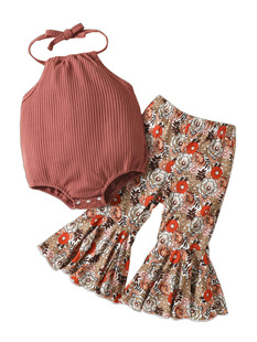 T 66027 Ba Girl Ribbed Romper Set Ůͯ�B�w�����b �羳