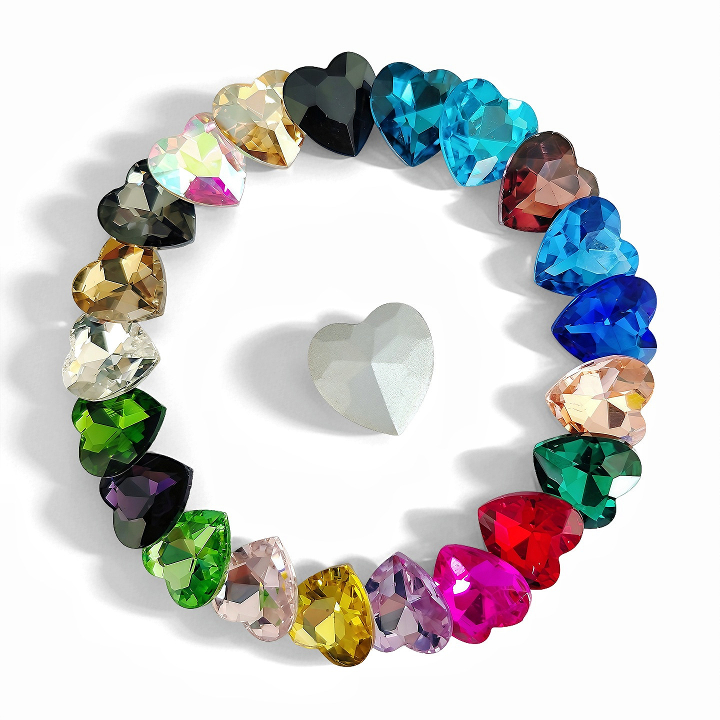 【1440颗起批】爱心水晶玻璃钻手机壳贴钻服装饰品鞋帽配件散钻