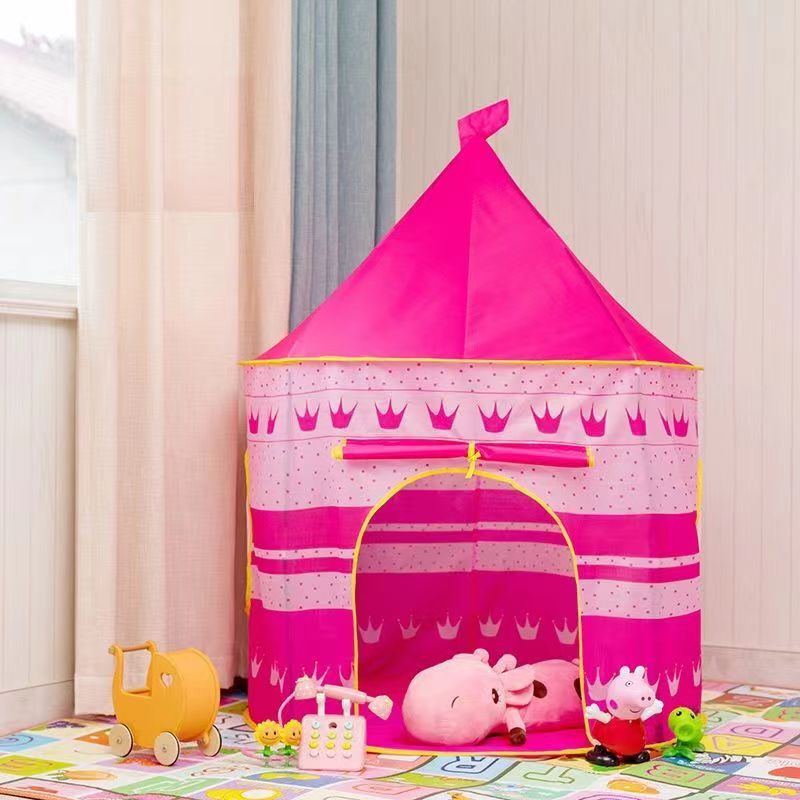 Children's Tent Princess Castle Indoor and Outdoor Small House Yurt Tent Baby Peek-A-Boo Play House Play Games