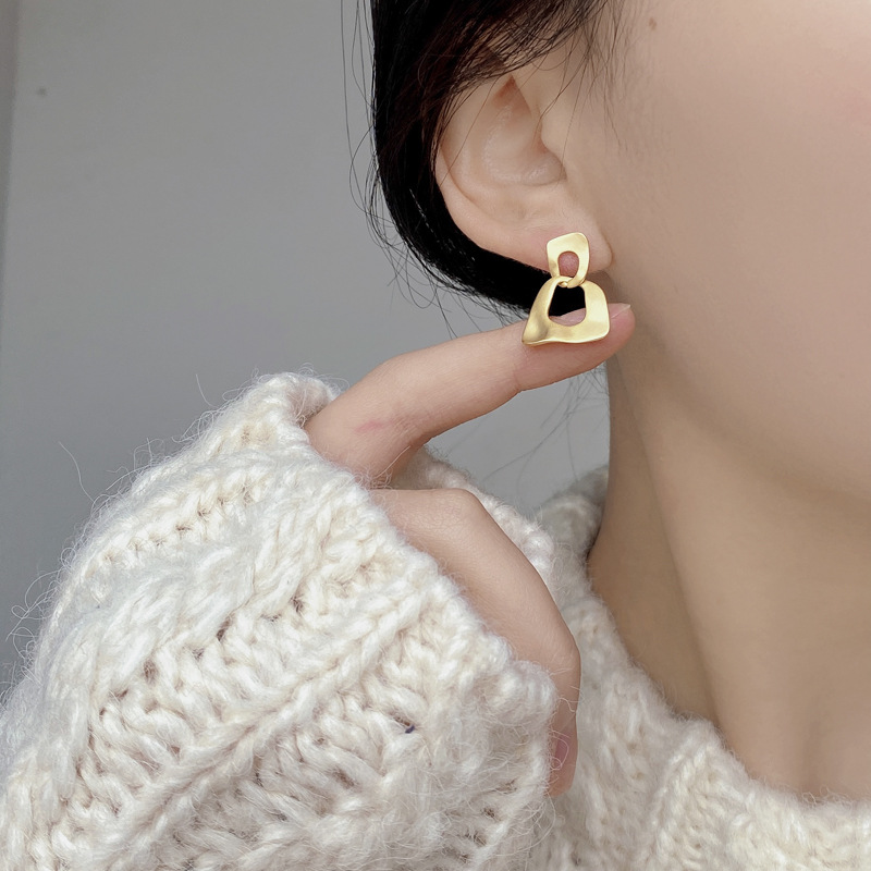 Drop Earrings, Earrings, Ear Studs Classification 1 Pair Quantity Holiday, Festival, Street Occasion 925 Sterling Silver Material 1 Pair 18K Gold Plated Silver Plated 925 Sterling Silver Geometric Drop Earrings Earrings Ear Studs