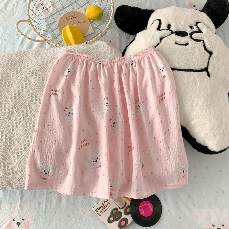 Vietnam transfronterizo transmisión en vivo estilo caliente verano con cuello en V nube pijamas de algodón pantalones de manga corta para mujer traje de servicio a domicilio para estudiantes de dibujos animados