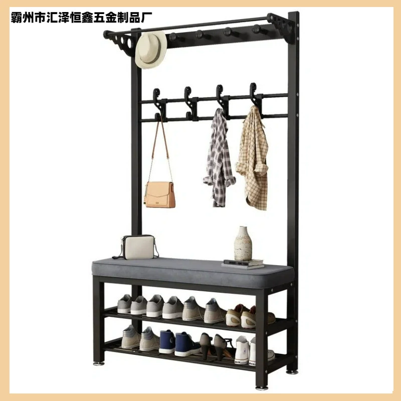 Бытовая простая легкая роскошная вешалка для верхней полки вертикальная вешалка может сидеть на мягкой сумке многофункциональный стул для смены обуви