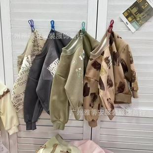 Huzhou Zhili Children's Clothing Wholesale Autumn Sweatshirt Tail Clearance Purchase First-Hand Supply Physical Live Broadcast Wholesale