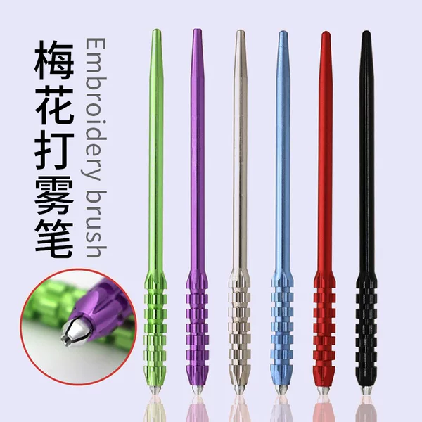 Microblading Manual Pen, Shading Pen, Plum Blossom Shading Pen, Round Three-Round Five Microblading Pen, Practice Pen, Lip Tattoo, Eyeliner, Microblading Supplies