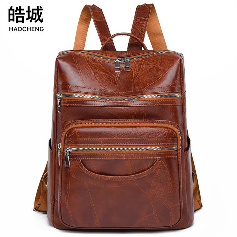 Mochila transfronteriza de gran capacidad súper caliente para mujer 2024 nuevo estilo europeo y americano retro para mujer mochila de viaje de un solo hombro al por mayor