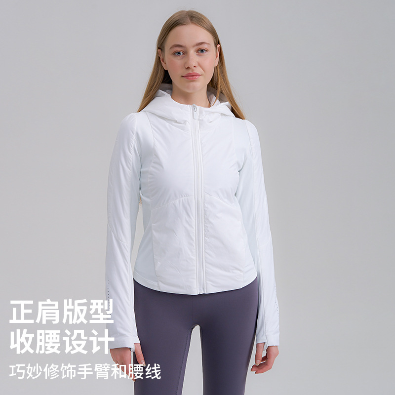 Outdoor Short Sportswear Running Fitness Yoga Slim Lightweight Jacket Women's Cotton Coat Autumn and Winter Coat Wholesale