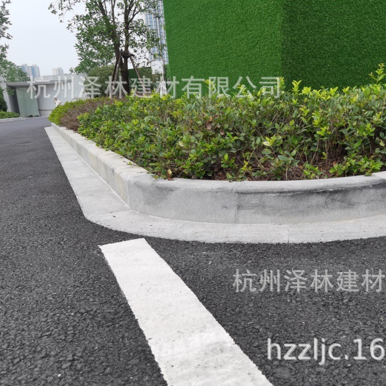 水泥PC侧石仿芝麻灰路缘石马路牙子圆弧段600*120*200