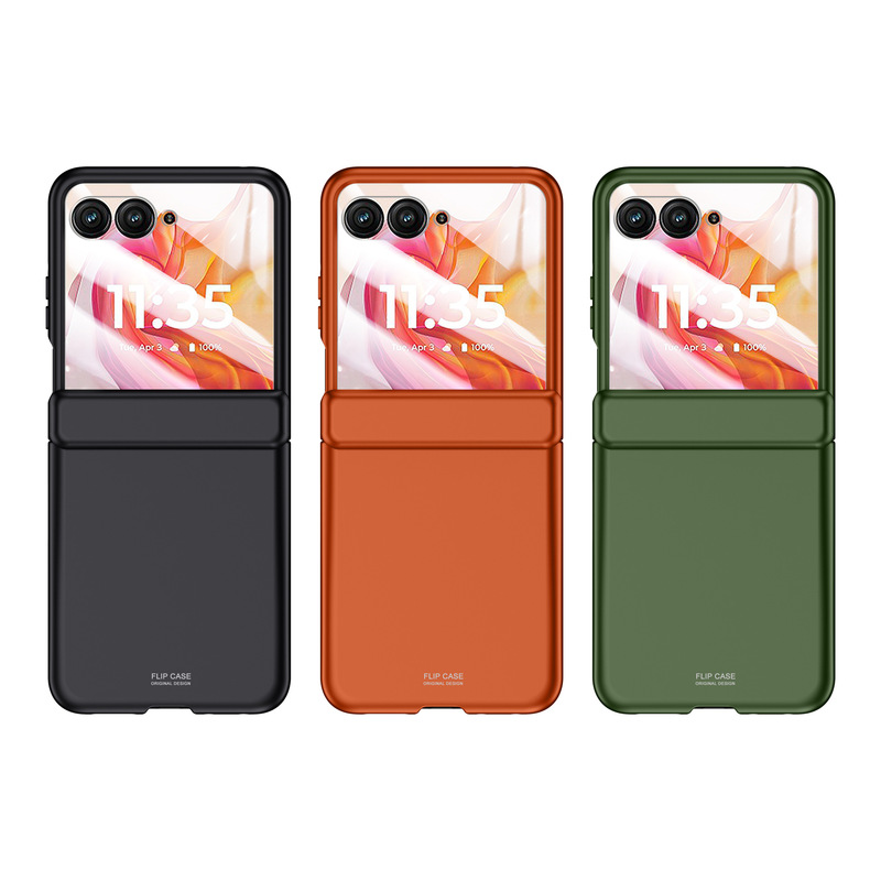 For MOTO RAZR50Ultra Folding Mobile Phone Case Motorcycle Razr50 Hinge Anti-Drop Skin Sense PC Protective Case