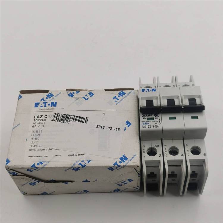 EATON伊顿穆勒小型断路器开关FAZ-C6/3-NA 3P 6A