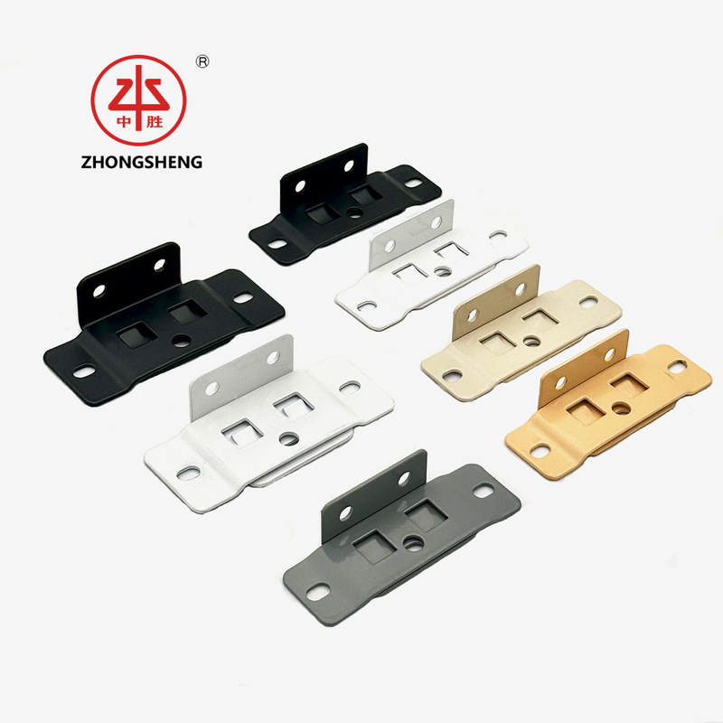 Fixed iron buckle two-in-one insert corner code hardware furniture laminate connector bracket black and white Fixed iron buckle two-in-one insert corner code hardware furniture laminate connector bracket black and white