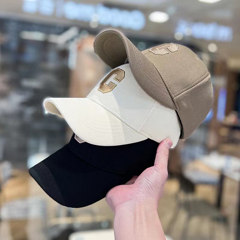 [해외직구]23 새로운 하드 탑 입체 자수 큰 C 격자 야구 모자 1세트(2EA)