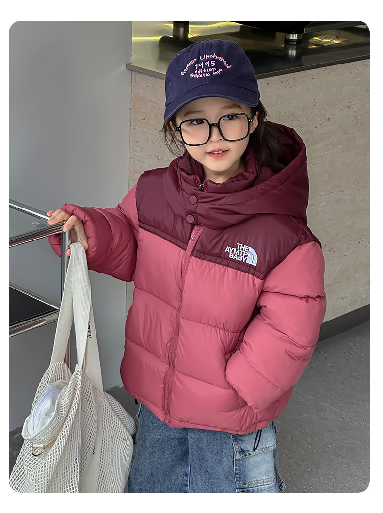 Children's Hooded Down Cotton Jacket For Boys And Girls Winter_voghion.com