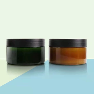 工厂定制磨砂膏瓶子200毫升发膜罐 pet圆形发膜护发素120ml