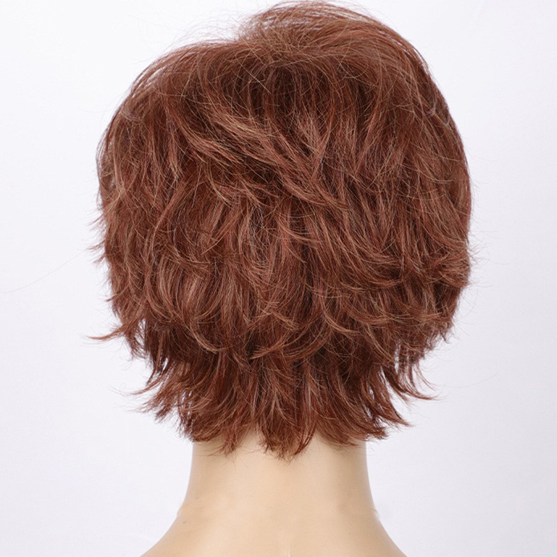 Women's Casual Simple Style Holiday Home High Temperature Wire Side Fringe Short Curly Hair Wigs display picture 5