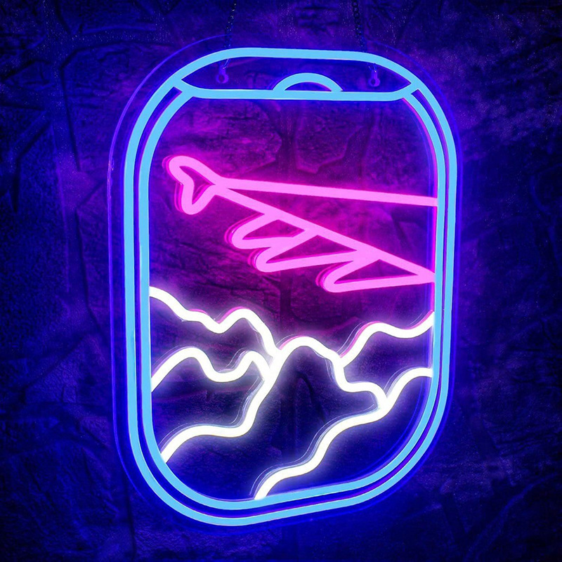 Transfronterizos venta caliente lámpara LED luminosa de neón acrílico lámpara USB patrón de cartel interior lámpara de decoración de fiesta