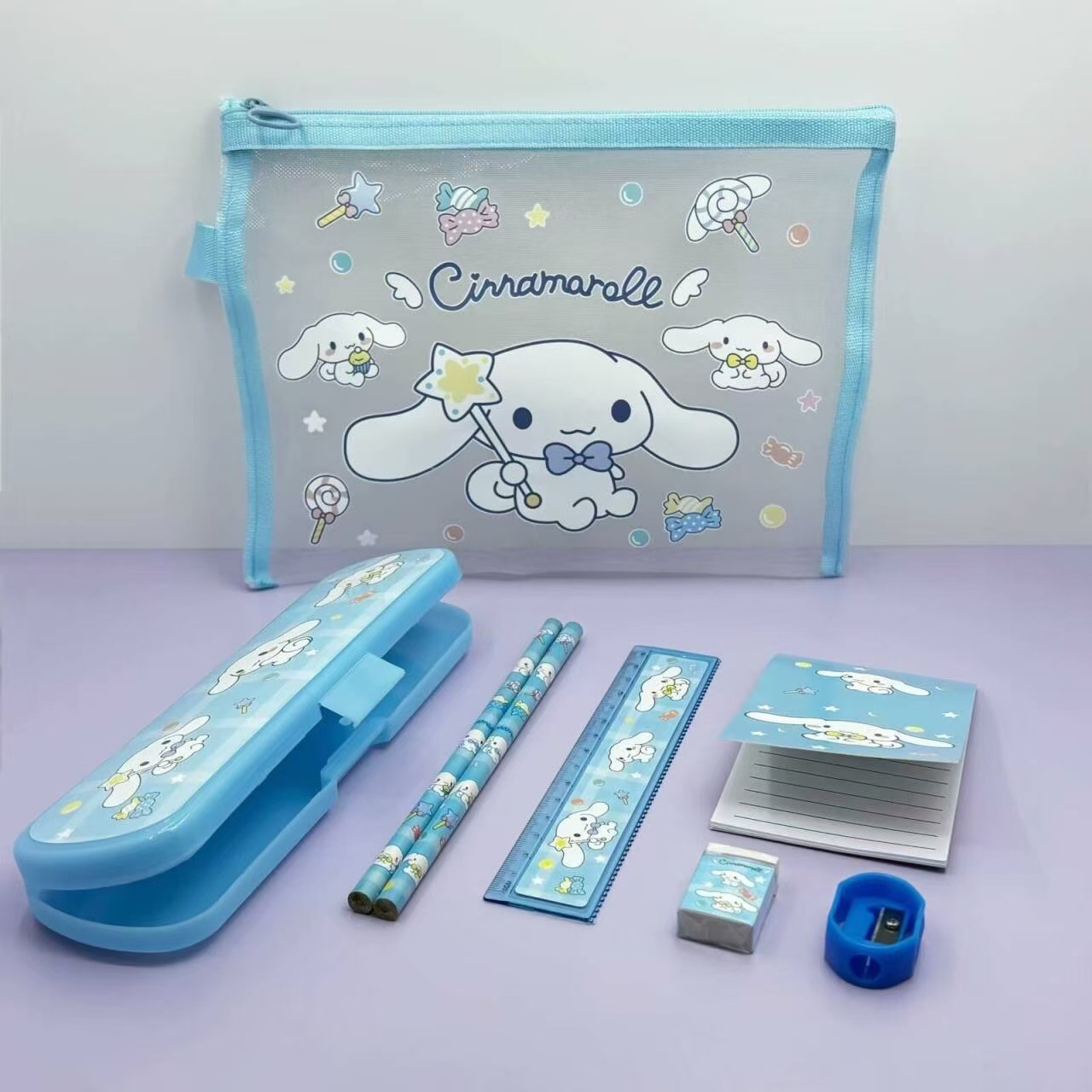 Sanrio lápiz gobernante lápiz papelería traje coolomi Escuela Primaria estudiante material escolar archivo bolsa 61 regalo