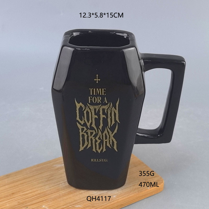 Taza con forma de ataúd (amarilla)