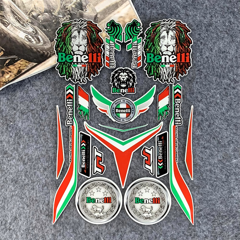 Motorcycle reflective stickers suitable for Benali TNT125 Huanglong 600/300 Jinpeng TRK502X car logo decals