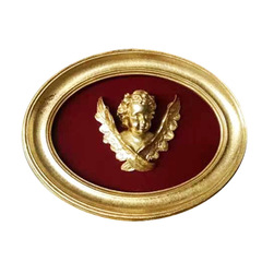 6寸植絨歐式天使金色組合照片牆樹脂油畫掛畫6寸擺台掛牆