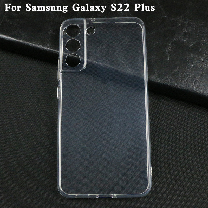 For Samsung Galaxy S22 Plus Full Transparent Waterproof TPU Phone Case Leather Case Painted Material Case