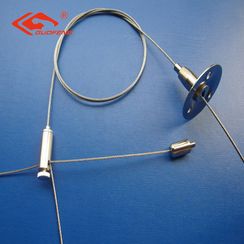 Suministro directo de fábrica iluminación de altura ajustable con cabeza de alambre de acero luz colgante Luz de panel Luz de tira Cuerda colgante de seguridad