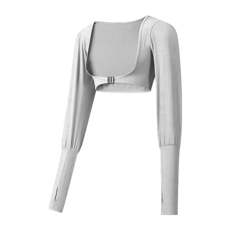 Nuevo abrigo de chal de protección solar de verano para mujeres hielo transpirable de mangas largas chaqueta deportiva de protección solar hombro pequeño