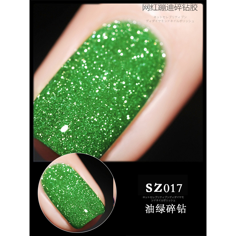 18 ml blaser blanding Gel de esmalte de uñas de diamantes rotos dinámicos Gel de esmalte de uñas polvo brillante mágico terapia de luz se refiere a la tienda de uñas al por mayor